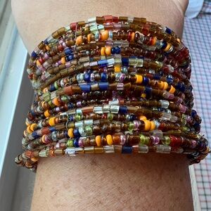 Multicolor Beaded Cuff Bracelet